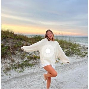 Logan Oversized Sweater in Cream